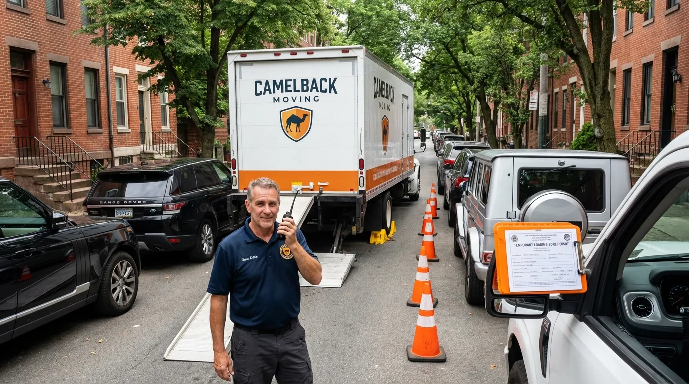 City street loading permit setup in Brooklyn, NY