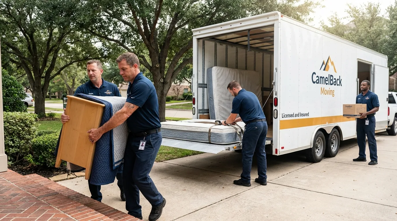 Crew loading residential truck for cross-state move from Brooklyn, NY